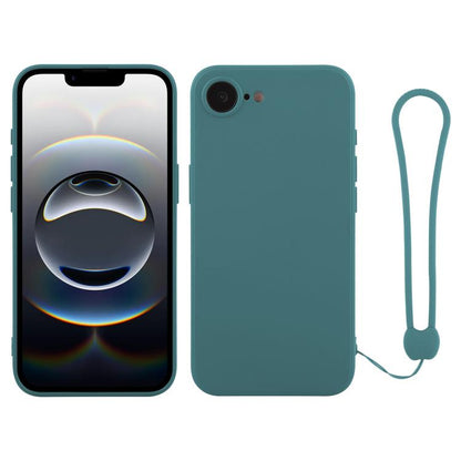 Silicone Phone Case with Wrist Strap, For iPhone 17e / 16e