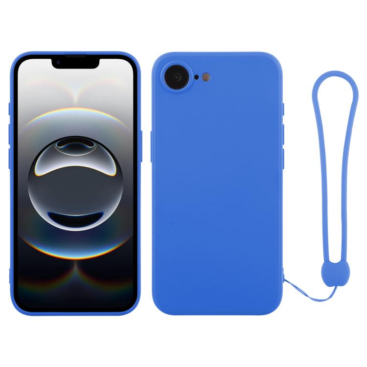 Silicone Phone Case with Wrist Strap, For iPhone 17e / 16e