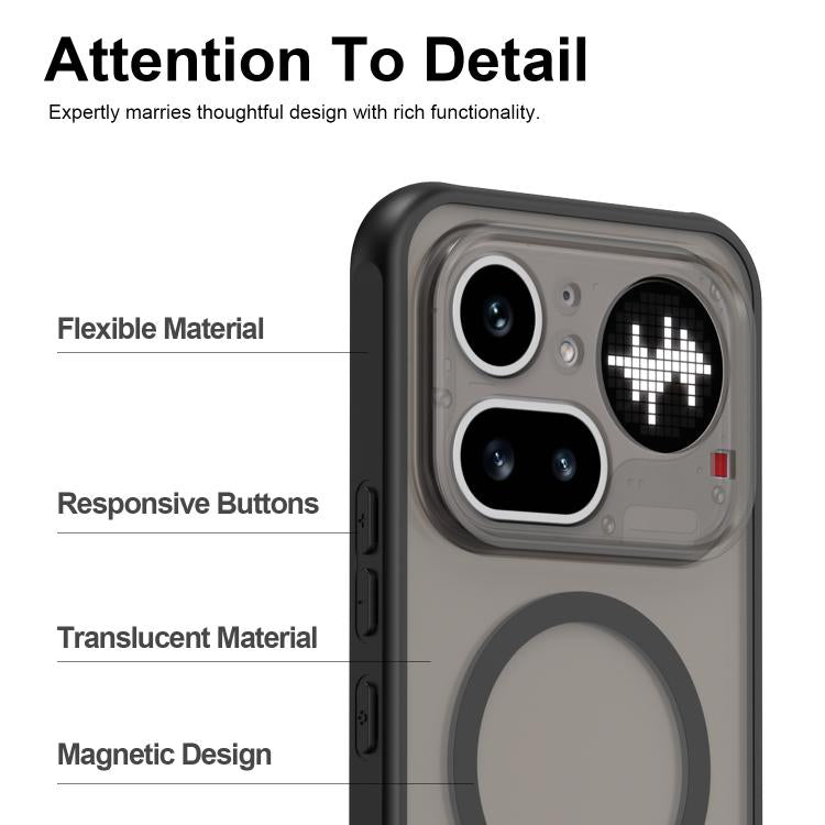 Fan Dun Series TPU Hybrid PC Frosted Magsafe Phone Case, For Nothing Phone 4a Pro, For Nothing Phone 4a, For Nothing Phone 3, For Nothing CMF Phone 2 Pro, For Nothing Phone 3a, For Nothing Phone 3a Pro