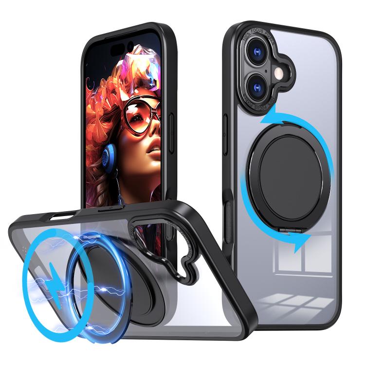 360-degree Rotating MagSafe Magnetic Holder Phone Case, For iPhone 17e / 16e, For iPhone 17 Pro Max, For iPhone 17 Pro, For iPhone 17, For iPhone Air, For iPhone 16 Pro Max, For iPhone 16 Pro, For iPhone 16 Plus, For iPhone 16