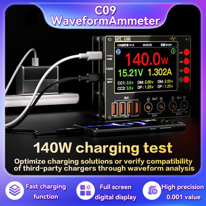 Ampèremètre numérique pour détection de charge / mesure de tension i2C C09, hôte, avec carte d'extension