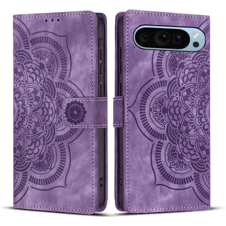 Mandala Embossed Retro Frosted Leather Phone Case, For Google Pixel 11 Pro XL, For Google Pixel 11 / 11 Pro, For Google Pixel 10a, For Google Pixel 9a, For Google Pixel 9 Pro XL, For Google Pixel 9 / 9 Pro, For Google Pixel 8a, For Google Pixel 8 Pro  ...