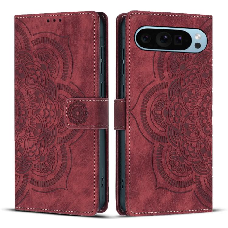 Mandala Embossed Retro Frosted Leather Phone Case, For Google Pixel 11 Pro XL, For Google Pixel 11 / 11 Pro, For Google Pixel 10a, For Google Pixel 9a, For Google Pixel 9 Pro XL, For Google Pixel 9 / 9 Pro, For Google Pixel 8a, For Google Pixel 8 Pro  ...