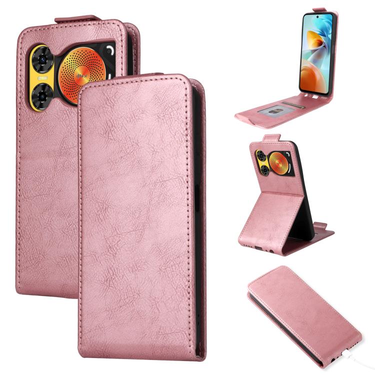 Étui de téléphone en cuir à rabat vertical magnétique avec boucle, Pour ZTE nubia Music 2, Pour ZTE Blade V70 Max, Pour ZTE nubia Neo 2