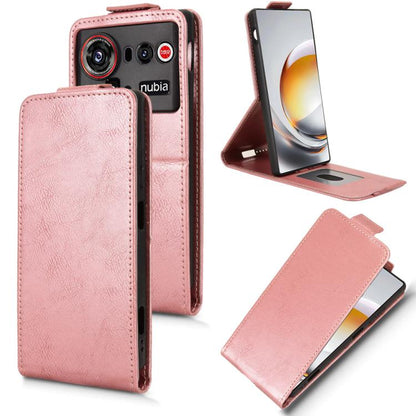 Magnetic Vertical Flip Leather Phone Case with Buckle, For ZTE Kantan Sumaho5 A601ZT, For ZTE nubia Neo 5 Pro 5G, For ZTE nubia Neo 5 5G, For ZTE nubia Neo 5 GT 5G, For ZTE Optus X Value 5G, For ZTE Optus X Pro 2 5G, For ZTE nubia RedMagic 11 Air      ...