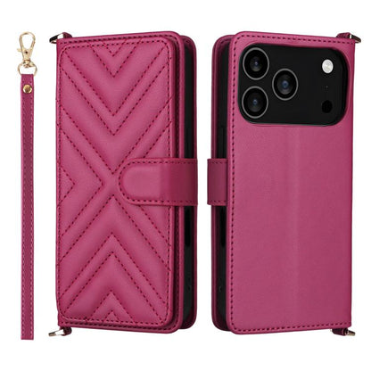 Multifunctional 6-Card Slots Leather Phone Case with Wrist Strap, For iPhone 17e / 16e, For iPhone 17 Pro Max, For iPhone 17 Pro, For iPhone Air, For iPhone 16 Pro Max, For iPhone 16 Pro