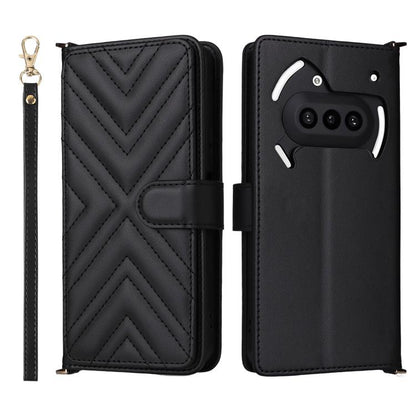 Multifunctional 6-Card Slots Leather Phone Case with Wrist Strap, For Nothing Phone 4a Pro, For Nothing Phone 4a, For Nothing Phone 3, For Nothing CMF Phone 2 Pro, For Nothing Phone 3a, For Nothing Phone 3a Pro