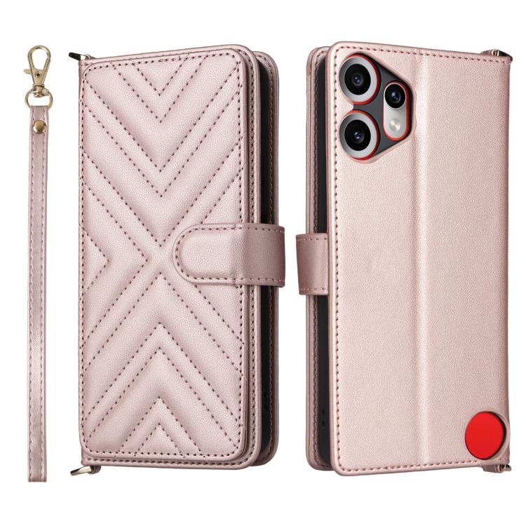 Multifunctional 6-Card Slots Leather Phone Case with Wrist Strap, For Nothing Phone 4a Pro, For Nothing Phone 4a, For Nothing Phone 3, For Nothing CMF Phone 2 Pro, For Nothing Phone 3a, For Nothing Phone 3a Pro