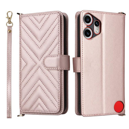 Multifunctional 6-Card Slots Leather Phone Case with Wrist Strap, For Nothing Phone 4a Pro, For Nothing Phone 4a, For Nothing Phone 3, For Nothing CMF Phone 2 Pro, For Nothing Phone 3a, For Nothing Phone 3a Pro