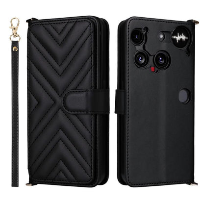 Multifunctional 6-Card Slots Leather Phone Case with Wrist Strap, For Nothing Phone 4a Pro, For Nothing Phone 4a, For Nothing Phone 3, For Nothing CMF Phone 2 Pro, For Nothing Phone 3a, For Nothing Phone 3a Pro