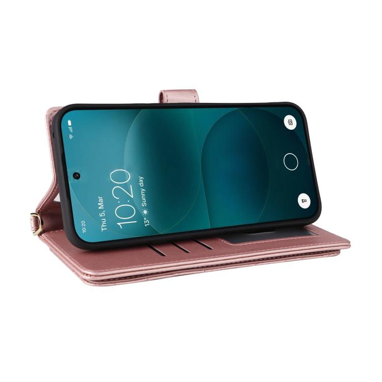 Multifunctional 6-Card Slots Leather Phone Case with Wrist Strap, For Nothing Phone 4a Pro, For Nothing Phone 4a, For Nothing Phone 3, For Nothing CMF Phone 2 Pro, For Nothing Phone 3a, For Nothing Phone 3a Pro