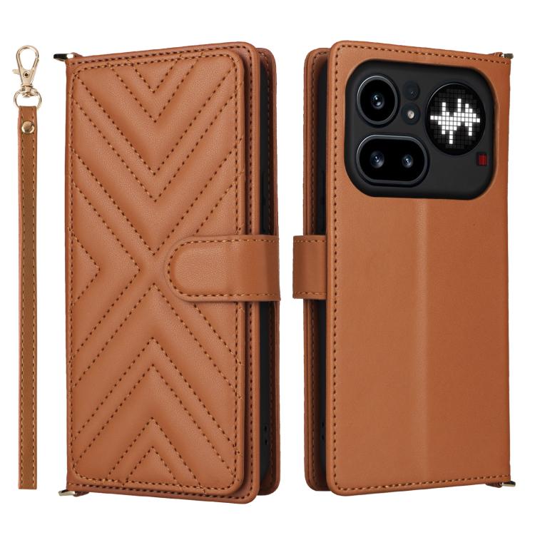 Multifunctional 6-Card Slots Leather Phone Case with Wrist Strap, For Nothing Phone 4a Pro, For Nothing Phone 4a, For Nothing Phone 3, For Nothing CMF Phone 2 Pro, For Nothing Phone 3a, For Nothing Phone 3a Pro