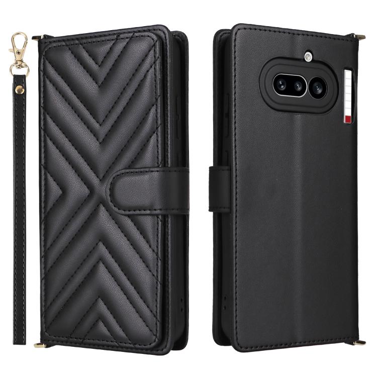 Multifunctional 6-Card Slots Leather Phone Case with Wrist Strap, For Nothing Phone 4a Pro, For Nothing Phone 4a, For Nothing Phone 3, For Nothing CMF Phone 2 Pro, For Nothing Phone 3a, For Nothing Phone 3a Pro