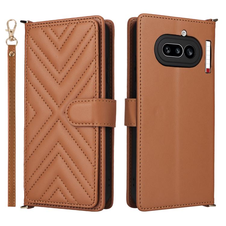 Multifunctional 6-Card Slots Leather Phone Case with Wrist Strap, For Nothing Phone 4a Pro, For Nothing Phone 4a, For Nothing Phone 3, For Nothing CMF Phone 2 Pro, For Nothing Phone 3a, For Nothing Phone 3a Pro