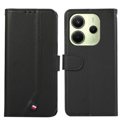 ABEEL Delicate Texture Splicing RFID Leather Phone Case, For Redmi Note 14s, For Redmi Note 14 4G 164.84mm, For Redmi Turbo 4 Pro