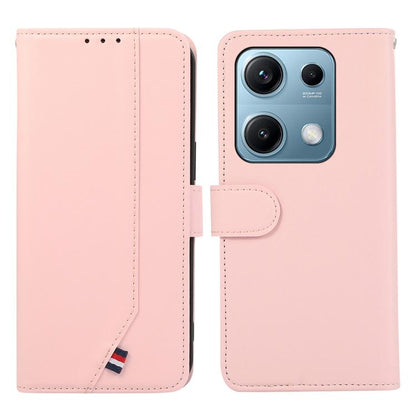 ABEEL Delicate Texture Splicing RFID Leather Phone Case, For Redmi Note 14s, For Redmi Note 14 4G 164.84mm, For Redmi Turbo 4 Pro