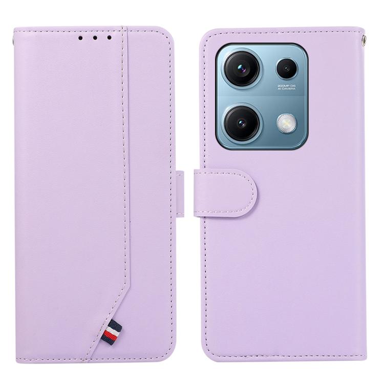 ABEEL Delicate Texture Splicing RFID Leather Phone Case, For Redmi Note 14s, For Redmi Note 14 4G 164.84mm, For Redmi Turbo 4 Pro