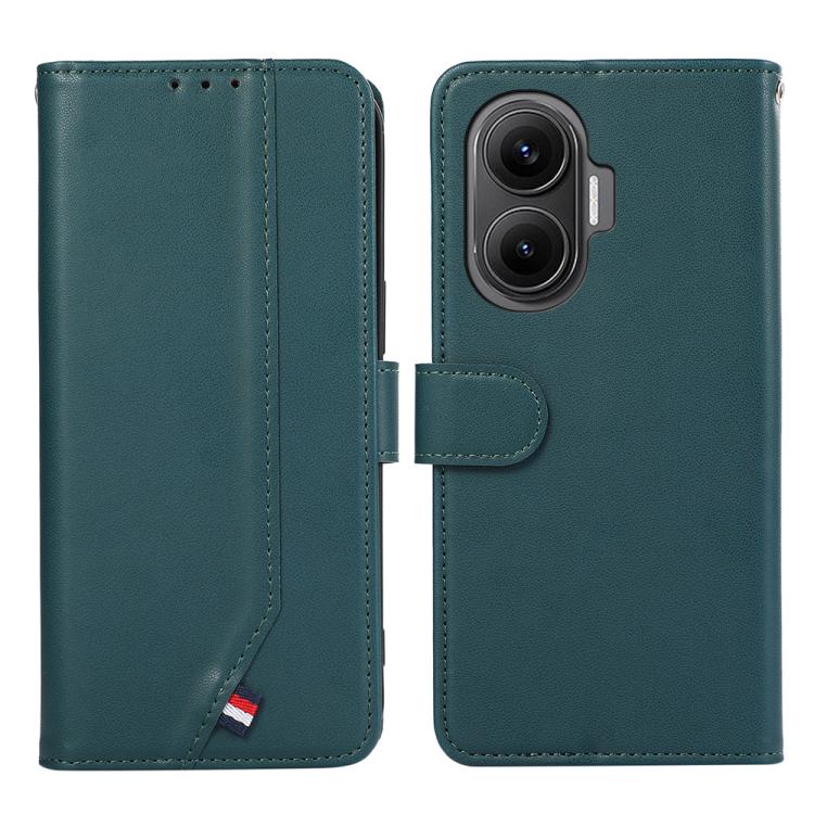 ABEEL Delicate Texture Splicing RFID Leather Phone Case, For Redmi Note 14s, For Redmi Note 14 4G 164.84mm, For Redmi Turbo 4 Pro