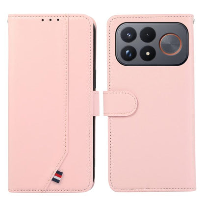 ABEEL Delicate Texture Splicing RFID Leather Phone Case, For Redmi Note 17 4G Global 169.7mm, For Redmi K100 Pro Max/Poco F9 Ultra 5G, For Redmi K100 Pro 5G/Poco F9 Pro 5G, For Redmi 17 5G / 4G Global 170mm, For Redmi A7 Pro 171mm/Poco C85x 5G         ...