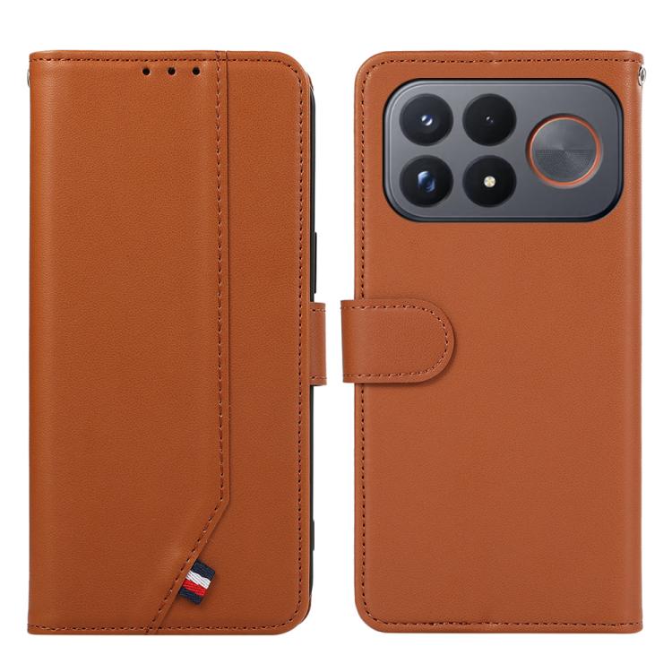 ABEEL Delicate Texture Splicing RFID Leather Phone Case, For Redmi Note 17 4G Global 169.7mm, For Redmi K100 Pro Max/Poco F9 Ultra 5G, For Redmi K100 Pro 5G/Poco F9 Pro 5G, For Redmi 17 5G / 4G Global 170mm, For Redmi A7 Pro 171mm/Poco C85x 5G         ...