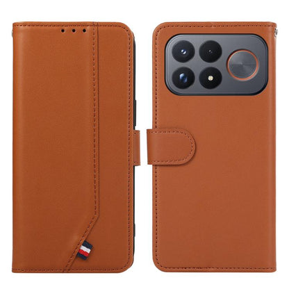 ABEEL Delicate Texture Splicing RFID Leather Phone Case, For Redmi Note 17 4G Global 169.7mm, For Redmi K100 Pro Max/Poco F9 Ultra 5G, For Redmi K100 Pro 5G/Poco F9 Pro 5G, For Redmi 17 5G / 4G Global 170mm, For Redmi A7 Pro 171mm/Poco C85x 5G         ...