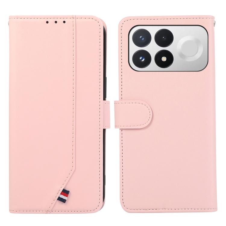 ABEEL Delicate Texture Splicing RFID Leather Phone Case, For Redmi Note 17 4G Global 169.7mm, For Redmi K100 Pro Max/Poco F9 Ultra 5G, For Redmi K100 Pro 5G/Poco F9 Pro 5G, For Redmi 17 5G / 4G Global 170mm, For Redmi A7 Pro 171mm/Poco C85x 5G         ...