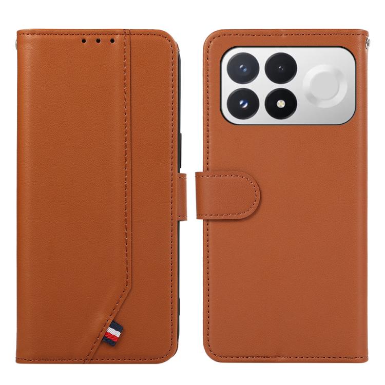 ABEEL Delicate Texture Splicing RFID Leather Phone Case, For Redmi Note 17 4G Global 169.7mm, For Redmi K100 Pro Max/Poco F9 Ultra 5G, For Redmi K100 Pro 5G/Poco F9 Pro 5G, For Redmi 17 5G / 4G Global 170mm, For Redmi A7 Pro 171mm/Poco C85x 5G         ...