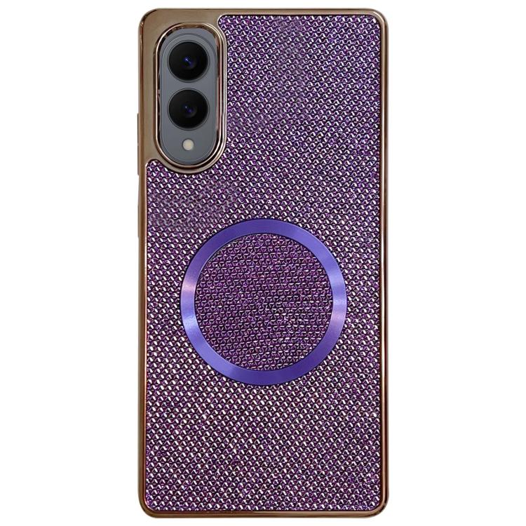 Electroplating PC Glitter Grain MagSafe Phone Case, For Samsung Galaxy S25 Edge 5G, For Samsung Galaxy S25 5G, For Samsung Galaxy S25+ 5G, For Samsung Galaxy S25 Ultra 5G, For Samsung Galaxy S24 FE 5G, For Samsung Galaxy S24 Ultra 5G                   ...