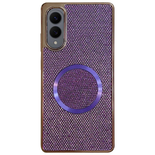 Electroplating PC Glitter Grain MagSafe Phone Case, For Samsung Galaxy S25 Edge 5G, For Samsung Galaxy S25 5G, For Samsung Galaxy S25+ 5G, For Samsung Galaxy S25 Ultra 5G, For Samsung Galaxy S24 FE 5G, For Samsung Galaxy S24 Ultra 5G                   ...