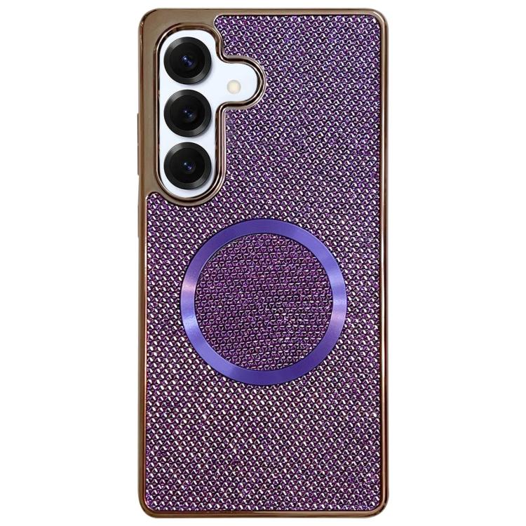 Electroplating PC Glitter Grain MagSafe Phone Case, For Samsung Galaxy S25 Edge 5G, For Samsung Galaxy S25 5G, For Samsung Galaxy S25+ 5G, For Samsung Galaxy S25 Ultra 5G, For Samsung Galaxy S24 FE 5G, For Samsung Galaxy S24 Ultra 5G                   ...