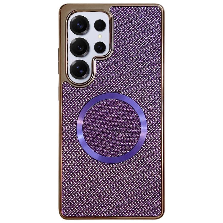 Electroplating PC Glitter Grain MagSafe Phone Case, For Samsung Galaxy S25 Edge 5G, For Samsung Galaxy S25 5G, For Samsung Galaxy S25+ 5G, For Samsung Galaxy S25 Ultra 5G, For Samsung Galaxy S24 FE 5G, For Samsung Galaxy S24 Ultra 5G                   ...