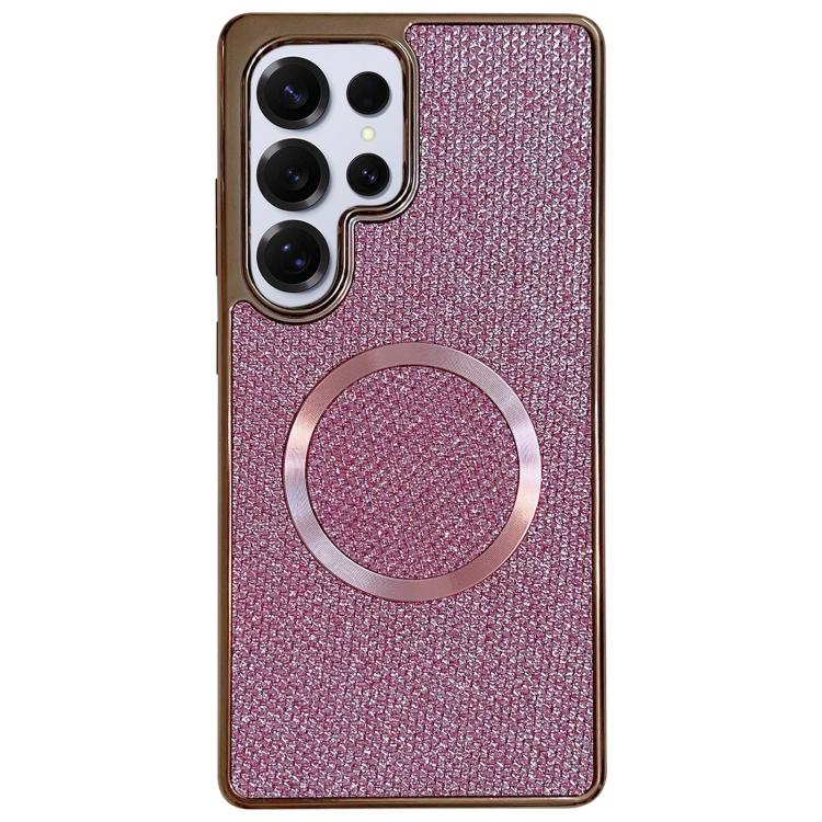Electroplating PC Glitter Grain MagSafe Phone Case