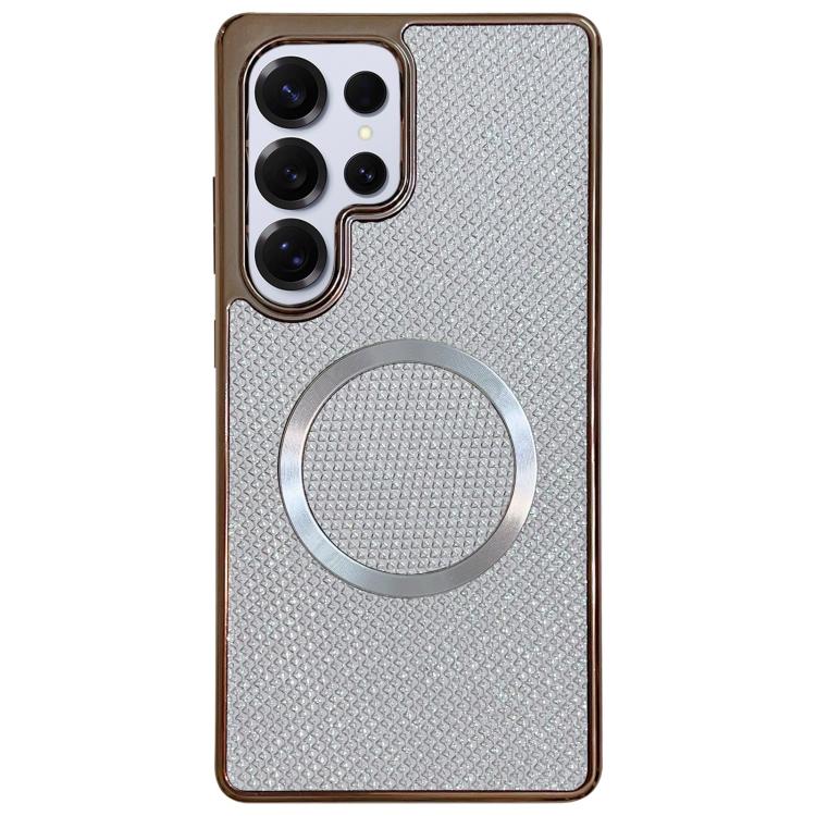 Electroplating PC Glitter Grain MagSafe Phone Case, For Samsung Galaxy S25 Edge 5G, For Samsung Galaxy S25 5G, For Samsung Galaxy S25+ 5G, For Samsung Galaxy S25 Ultra 5G, For Samsung Galaxy S24 FE 5G, For Samsung Galaxy S24 Ultra 5G                   ...