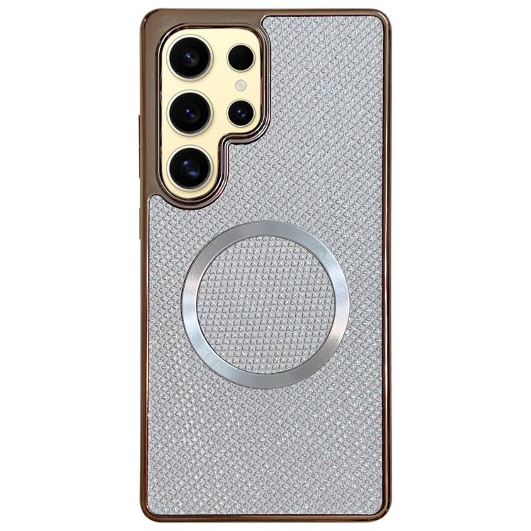 Electroplating PC Glitter Grain MagSafe Phone Case