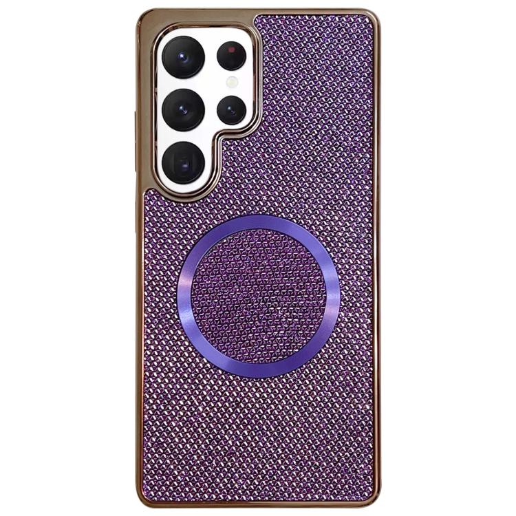 Electroplating PC Glitter Grain MagSafe Phone Case