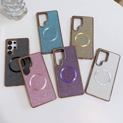 Electroplating PC Glitter Grain MagSafe Phone Case