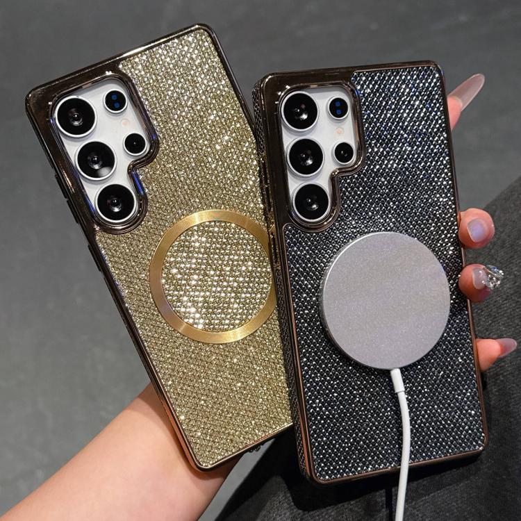 Electroplating PC Glitter Grain MagSafe Phone Case