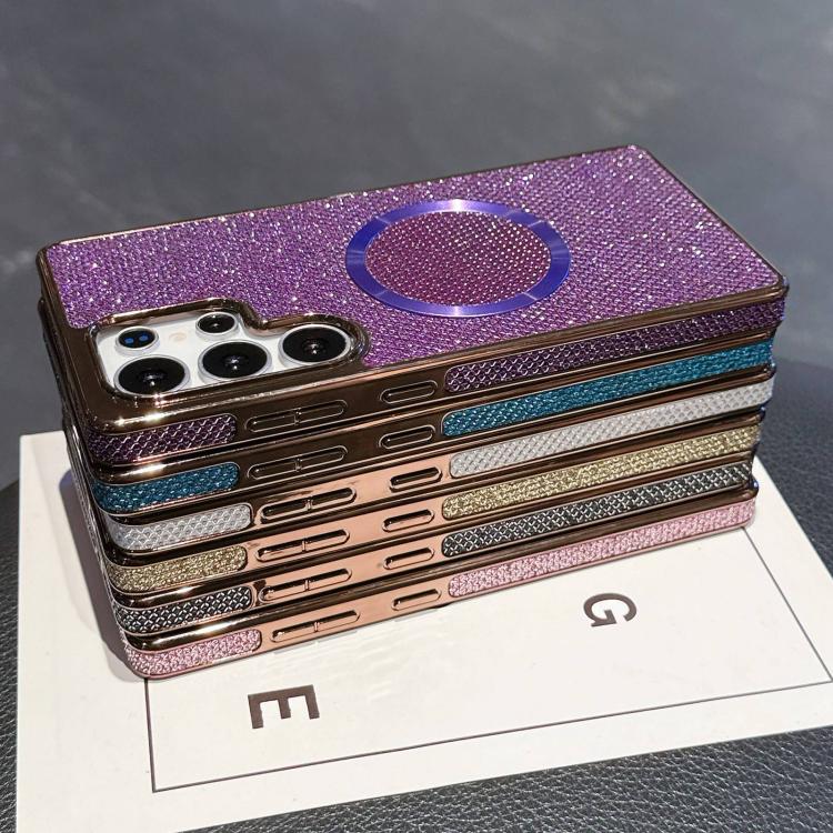 Electroplating PC Glitter Grain MagSafe Phone Case