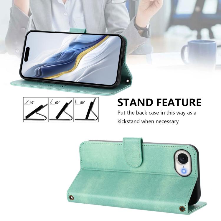 Line Splicing Buckle Retro Leather Phone Case, For iPhone 17e / 16e, For iPhone 17 Pro Max, For iPhone 17 Pro, For iPhone 17, For iPhone Air, For iPhone 16 Pro Max, For iPhone 16 Pro, For iPhone 16 Plus, For iPhone 16, For iPhone 15 Pro Max            ...