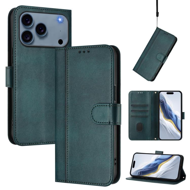 Line Splicing Buckle Retro Leather Phone Case, For iPhone 17e / 16e, For iPhone 17 Pro Max, For iPhone 17 Pro, For iPhone 17, For iPhone Air, For iPhone 16 Pro Max, For iPhone 16 Pro, For iPhone 16 Plus, For iPhone 16, For iPhone 15 Pro Max            ...