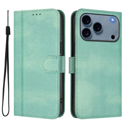 Line Splicing Buckle Retro Leather Phone Case, For iPhone 18 Pro / 17 Pro, For iPhone 18 Pro Max / 17 Pro Max, For iPhone 17e / 16e, For iPhone 17, For iPhone Air, For iPhone 16 Pro Max, For iPhone 16 Pro, For iPhone 16 Plus, For iPhone 16             ...