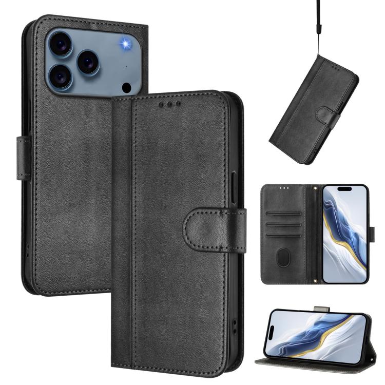 Line Splicing Buckle Retro Leather Phone Case, For iPhone 17e / 16e, For iPhone 17 Pro Max, For iPhone 17 Pro, For iPhone 17, For iPhone Air, For iPhone 16 Pro Max, For iPhone 16 Pro, For iPhone 16 Plus, For iPhone 16, For iPhone 15 Pro Max            ...