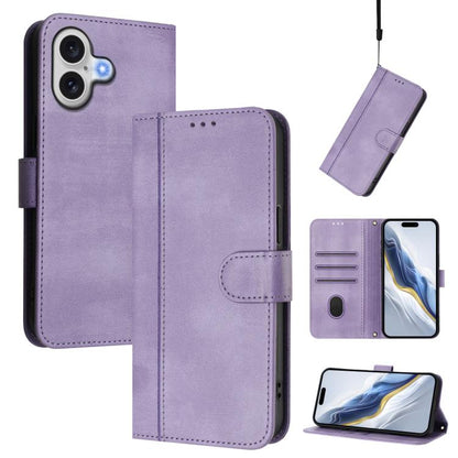 Line Splicing Buckle Retro Leather Phone Case, For iPhone 17e / 16e, For iPhone 17 Pro Max, For iPhone 17 Pro, For iPhone 17, For iPhone Air, For iPhone 16 Pro Max, For iPhone 16 Pro, For iPhone 16 Plus, For iPhone 16, For iPhone 15 Pro Max            ...