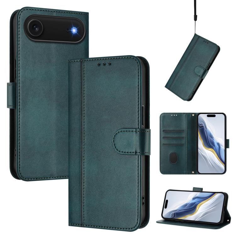 Line Splicing Buckle Retro Leather Phone Case, For iPhone 17e / 16e, For iPhone 17 Pro Max, For iPhone 17 Pro, For iPhone 17, For iPhone Air, For iPhone 16 Pro Max, For iPhone 16 Pro, For iPhone 16 Plus, For iPhone 16, For iPhone 15 Pro Max            ...