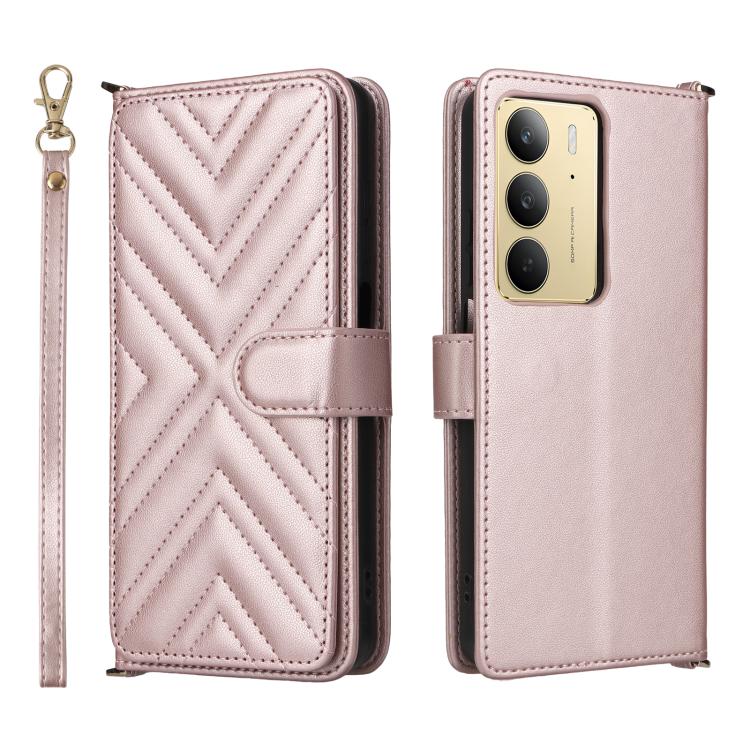 Multifunctional 6-Card Slots Leather Phone Case with Wrist Strap, For Realme P4 Power 5G, For Realme Note 80 4G, For Realme 16 5G, For Realme 16 Pro+ 5G Global, For Realme 16 Pro 5G Global, For Realme C85 Pro 4G, For Realme 15T 5G                      ...