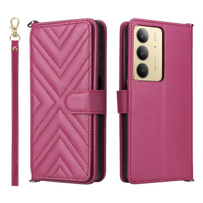 Multifunctional 6-Card Slots Leather Phone Case with Wrist Strap, For Realme P4 Power 5G, For Realme Note 80 4G, For Realme 16 5G, For Realme 16 Pro+ 5G Global, For Realme 16 Pro 5G Global, For Realme C85 Pro 4G, For Realme 15T 5G                      ...