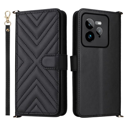 Multifunctional 6-Card Slots Leather Phone Case with Wrist Strap, For Realme P4 Power 5G, For Realme Note 80 4G, For Realme 16 5G, For Realme 16 Pro+ 5G Global, For Realme 16 Pro 5G Global, For Realme C85 Pro 4G, For Realme 15T 5G                      ...
