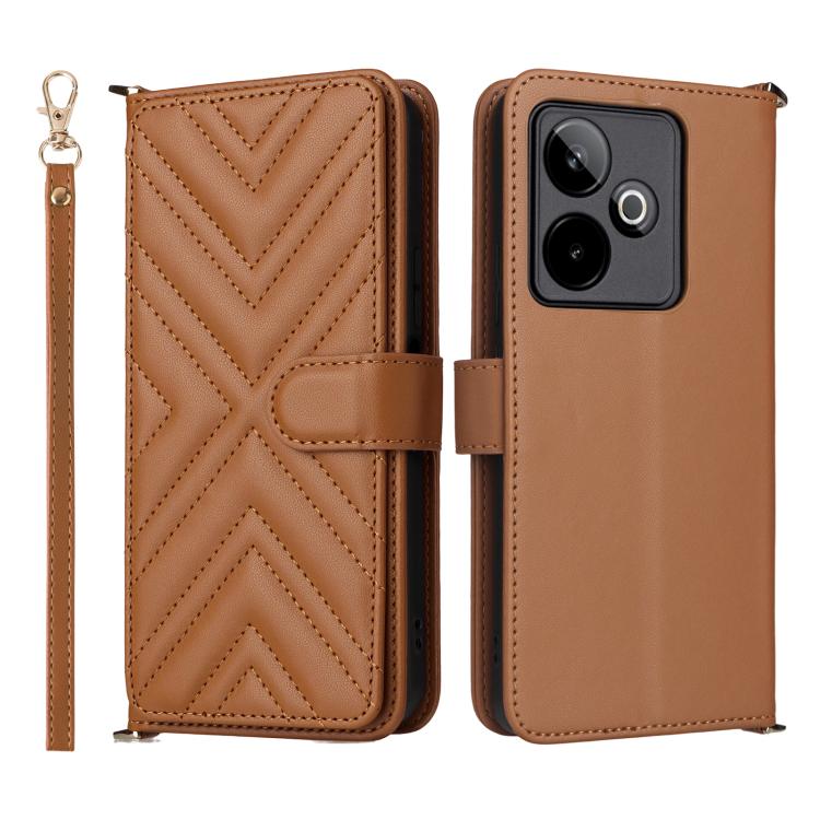 Multifunctional 6-Card Slots Leather Phone Case with Wrist Strap, For Realme P4 Power 5G, For Realme Note 80 4G, For Realme 16 5G, For Realme 16 Pro+ 5G Global, For Realme 16 Pro 5G Global, For Realme C85 Pro 4G, For Realme 15T 5G                      ...