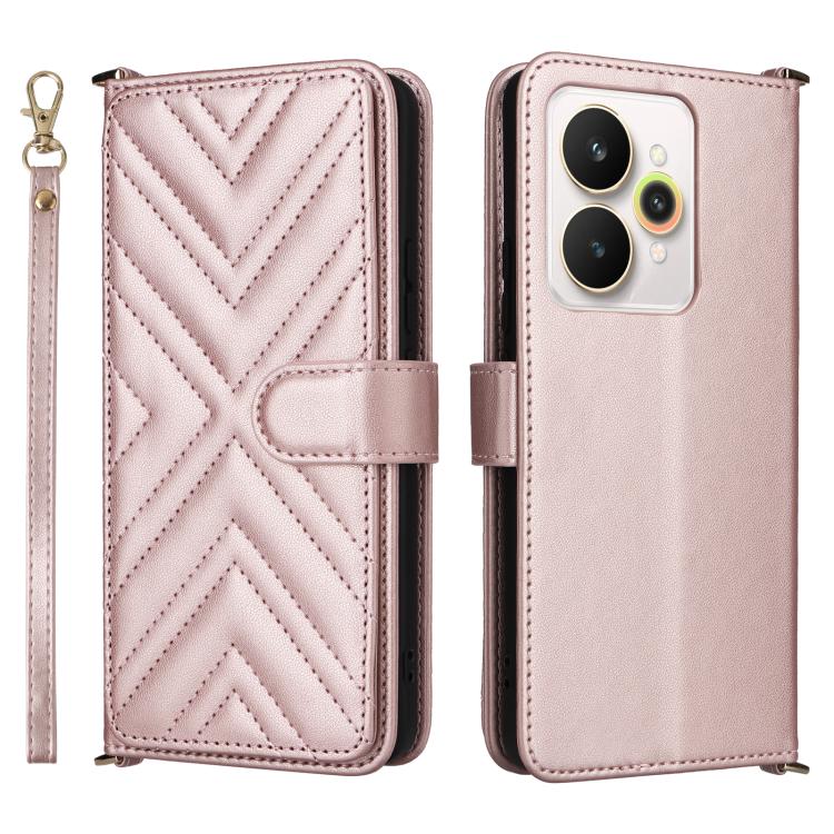 Multifunctional 6-Card Slots Leather Phone Case with Wrist Strap, For Realme P4 Power 5G, For Realme Note 80 4G, For Realme 16 5G, For Realme 16 Pro+ 5G Global, For Realme 16 Pro 5G Global, For Realme C85 Pro 4G, For Realme 15T 5G                      ...