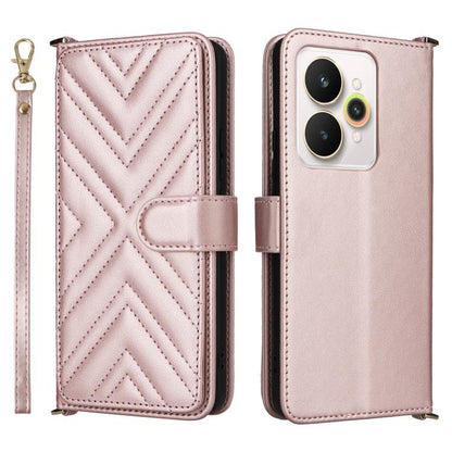 Multifunctional 6-Card Slots Leather Phone Case with Wrist Strap, For Realme P4 Power 5G, For Realme Note 80 4G, For Realme 16 5G, For Realme 16 Pro+ 5G Global, For Realme 16 Pro 5G Global, For Realme C85 Pro 4G, For Realme 15T 5G                      ...